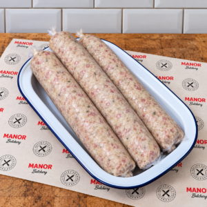 Freshly prepared sage and onion stuffing from Manor Butchery