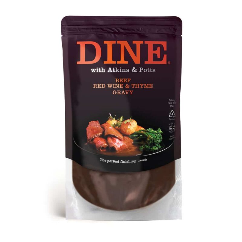DINE IN With Atkins & Potts Beef, Red Wine & Thyme Gravy