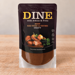 DINE with Atkins & Potts Beef, Red Wine & Thyme Gravy