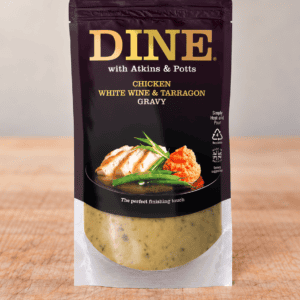 DINE with Atkins & Potts Chicken, White Wine & Tarragon Gravy